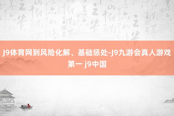 J9体育网到风险化解、基础惩处-J9九游会真人游戏第一 j9中国